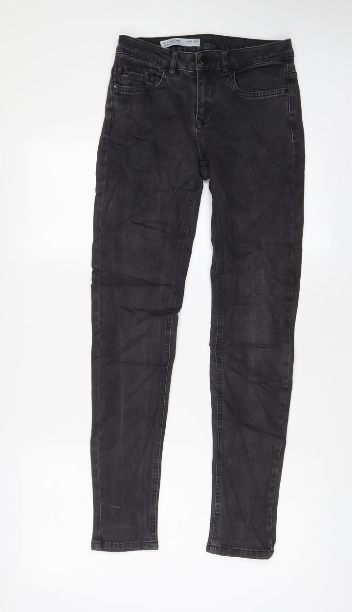 Richmond Womens Grey Cotton Skinny Jeans Size 24 in L30 in Regular Zip - Pockets