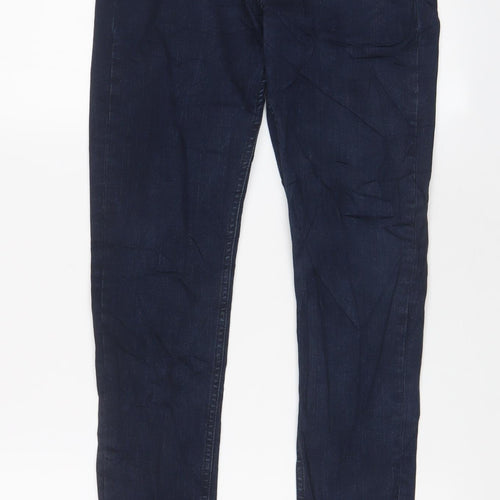 French Connection Womens Blue Cotton Skinny Jeans Size 8 L30 in Regular Zip