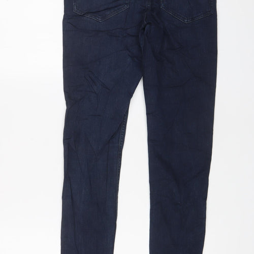French Connection Womens Blue Cotton Skinny Jeans Size 8 L30 in Regular Zip