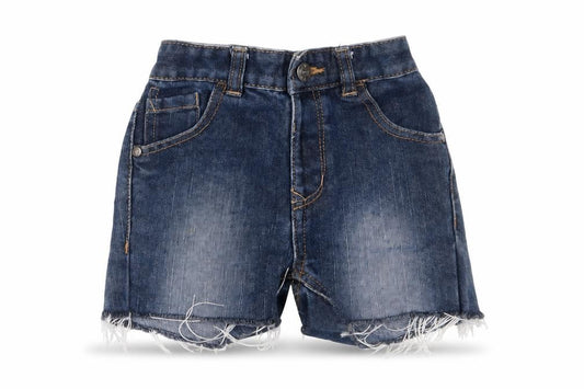 George Boys Blue Cotton Bermuda Shorts Size 2-3 Years Regular Zip - Adjustable waist, Pockets