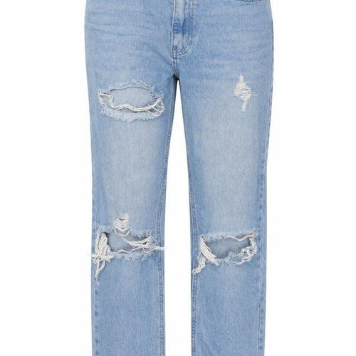 Missguided Womens Blue Cotton Straight Jeans Size 8 L27 in Regular Zip