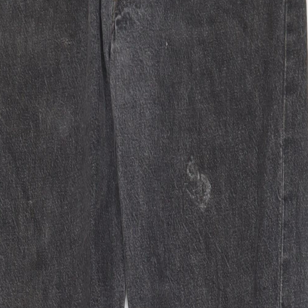 Levi's Mens Grey Cotton Straight Jeans Size 32 in L31 in Regular Button - Pockets