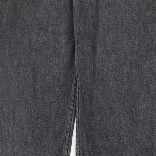 Levi's Mens Grey Cotton Straight Jeans Size 32 in L31 in Regular Button - Pockets