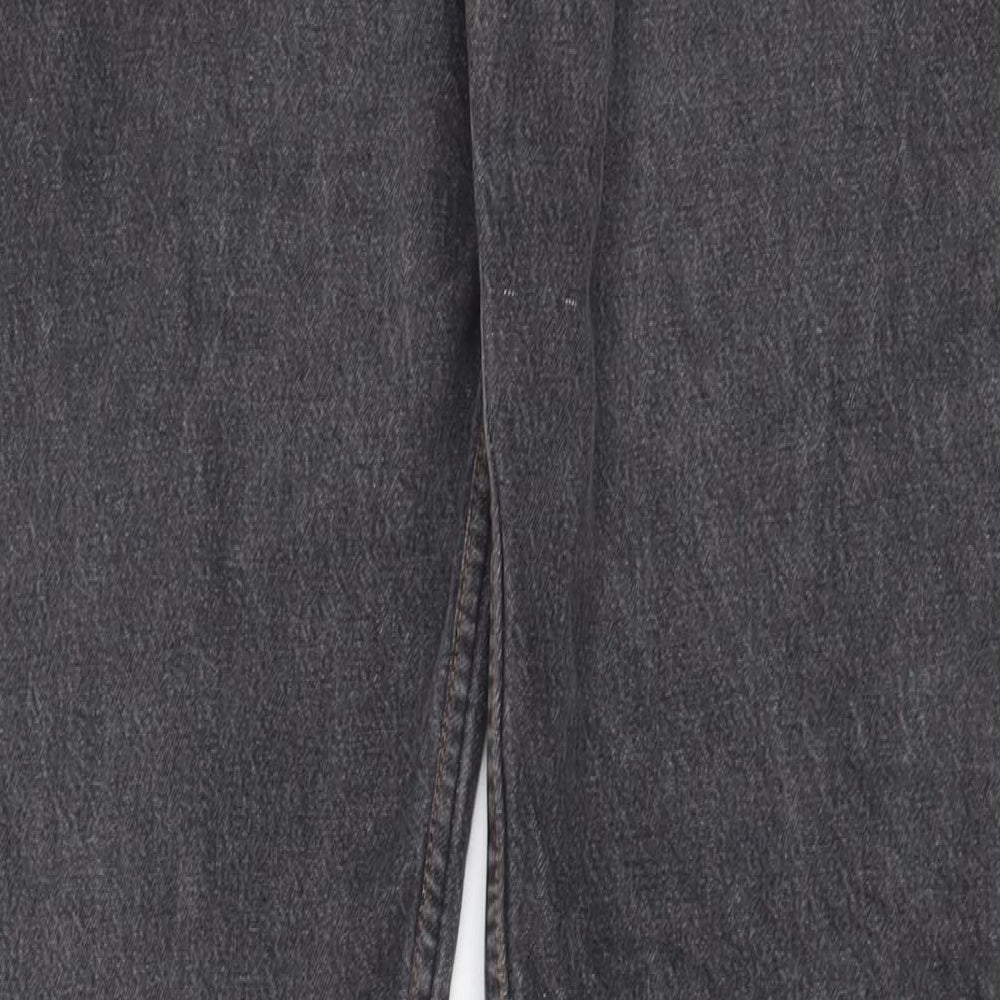 Levi's Mens Grey Cotton Straight Jeans Size 32 in L31 in Regular Button - Pockets