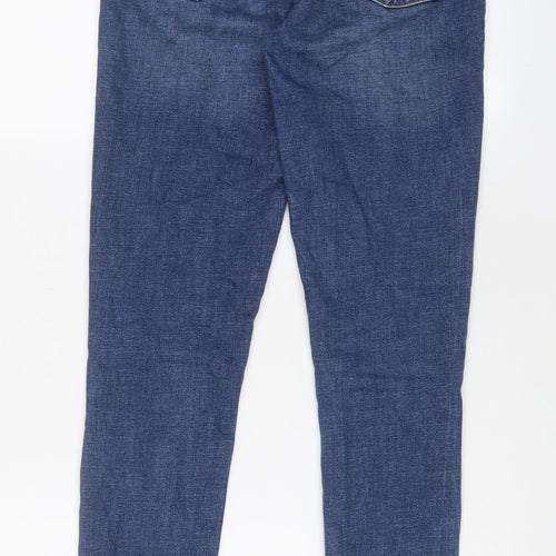 Denim & Co. Womens Blue Cotton Skinny Jeans Size 8 L26 in Regular Zip