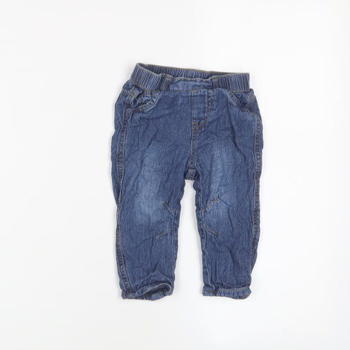 George Boys Blue Cotton Capri Jeans Size 6-9 Months Pullover