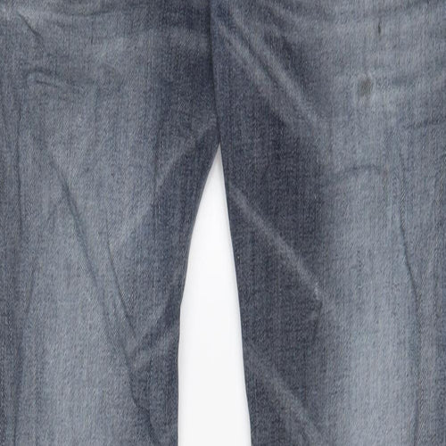 Diesel Mens Blue Cotton Bootcut Jeans Size 31 in L34 in Regular Button - Pockets