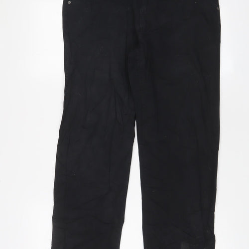 Paidnfull. Mens Black Cotton Straight Jeans Size M L30 in Regular Zip