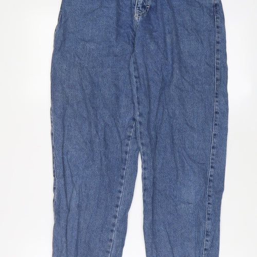 Pull&Bear Womens Blue Cotton Straight Jeans Size 8 L30 in Regular Zip