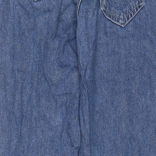 Pull&Bear Womens Blue Cotton Straight Jeans Size 8 L30 in Regular Zip