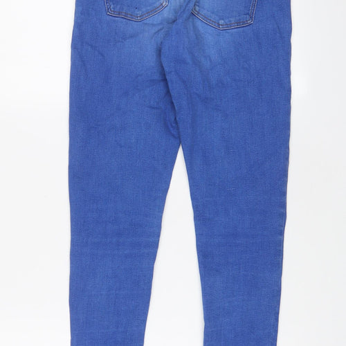 Dorothy Perkins Womens Blue Cotton Skinny Jeans Size 8 L26 in Regular Zip