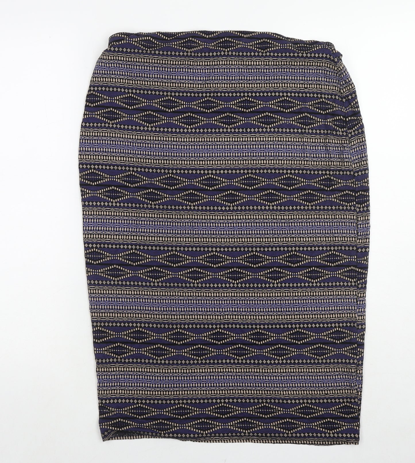 Dorothy Perkins Womens Purple Geometric Viscose A-Line Skirt Size 14