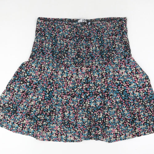 Only Womens Multicoloured Floral Polyester Pleated Skirt Size 10