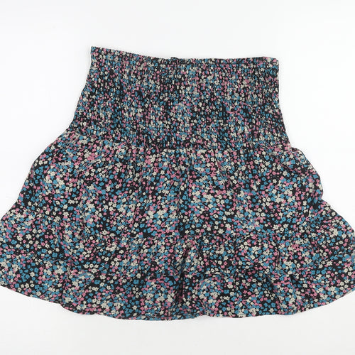 Only Womens Multicoloured Floral Polyester Pleated Skirt Size 10
