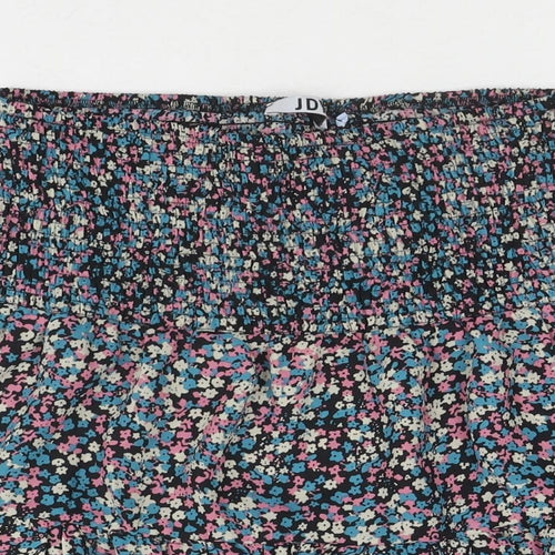 Only Womens Multicoloured Floral Polyester Pleated Skirt Size 10