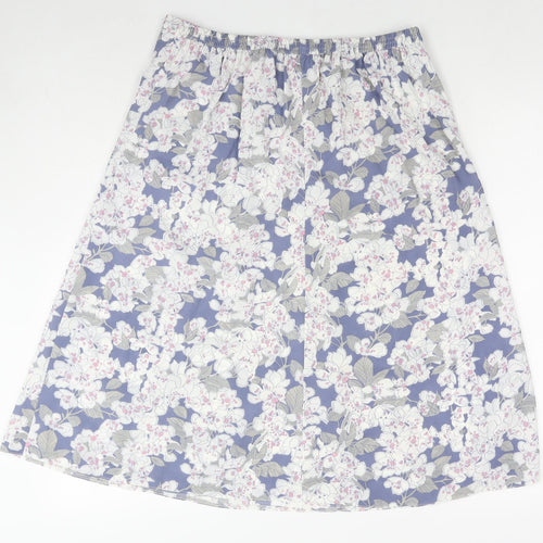 EWM Womens Multicoloured Floral Polyester A-Line Skirt Size 14