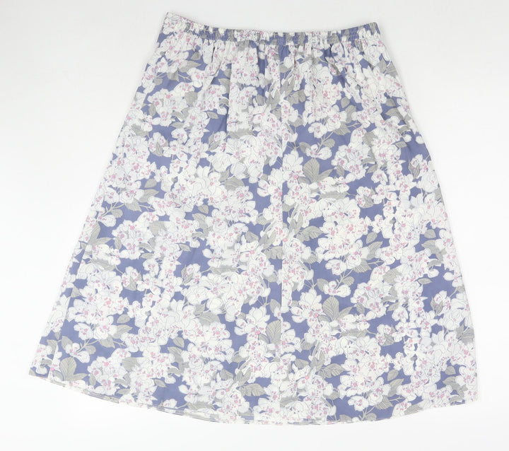 EWM Womens Multicoloured Floral Polyester A-Line Skirt Size 14