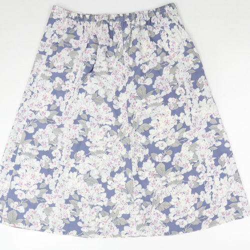 EWM Womens Multicoloured Floral Polyester A-Line Skirt Size 14
