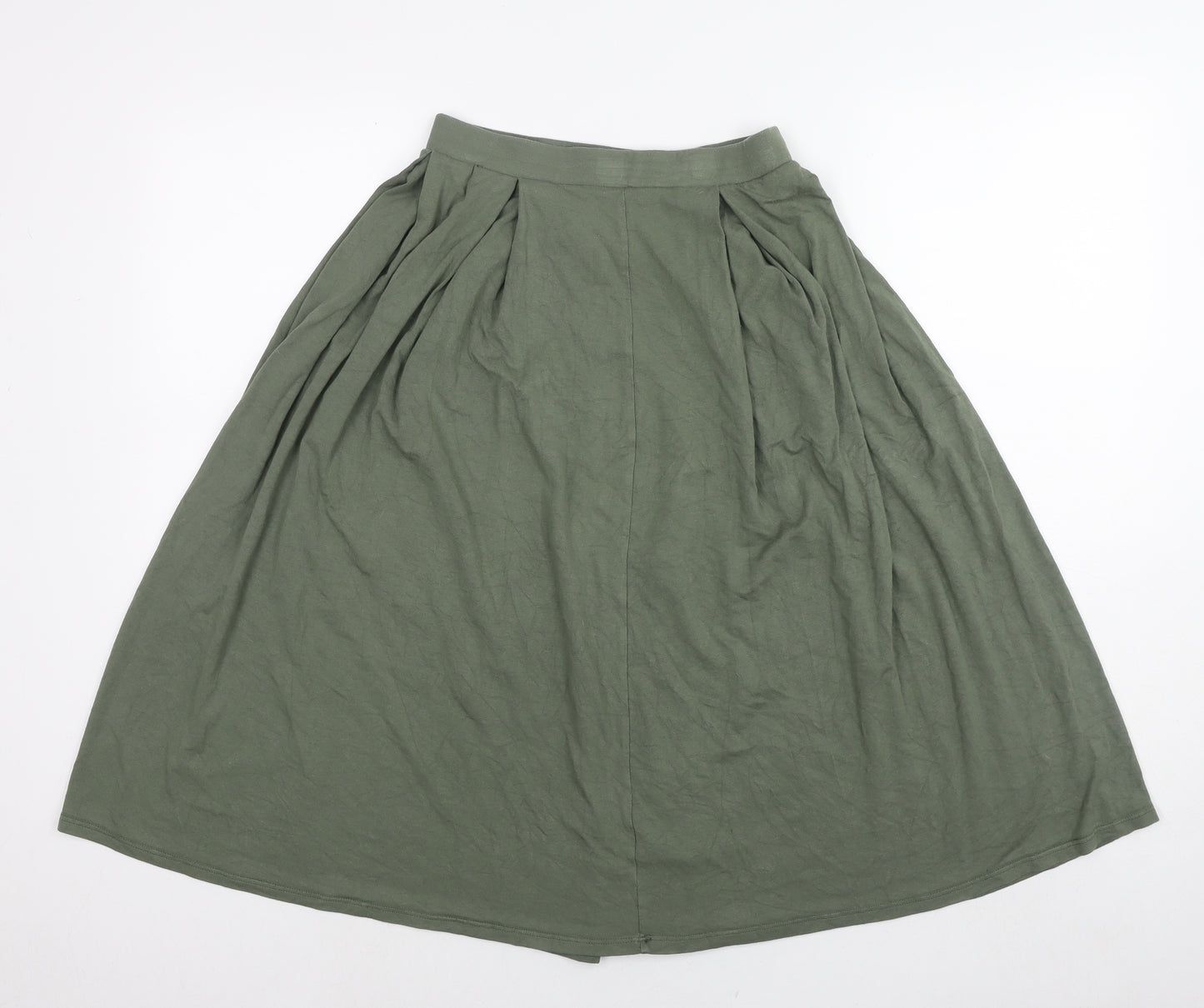 ASOS Womens Green Viscose A-Line Skirt Size 10