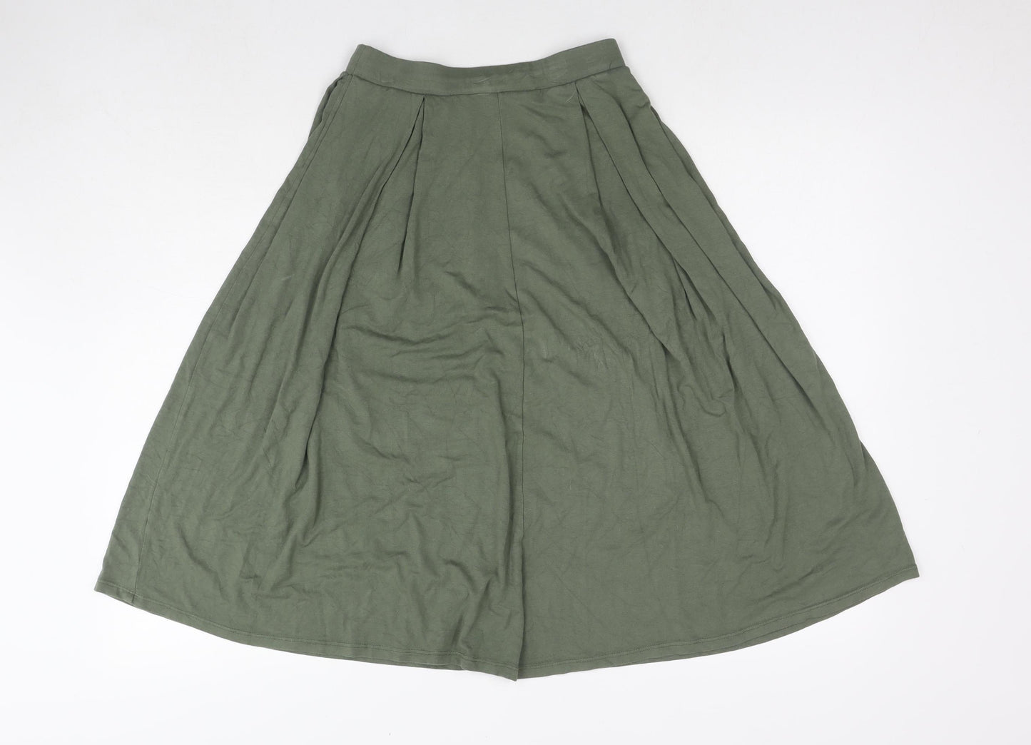 ASOS Womens Green Viscose A-Line Skirt Size 10