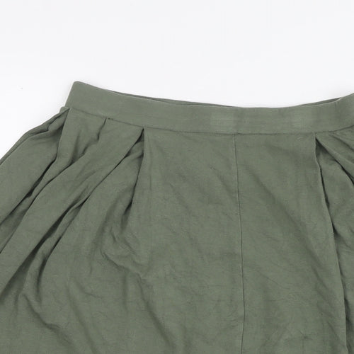 ASOS Womens Green Viscose A-Line Skirt Size 10