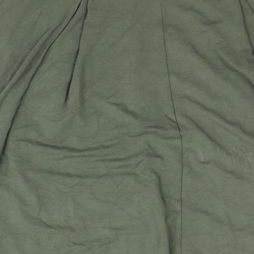 ASOS Womens Green Viscose A-Line Skirt Size 10