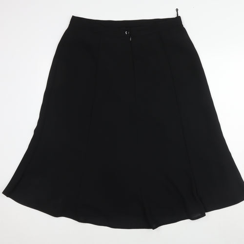 Design Essentials Womens Black Polyester Pleated Skirt Size 20 Zip