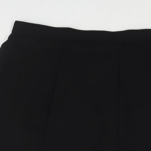 Design Essentials Womens Black Polyester Pleated Skirt Size 20 Zip