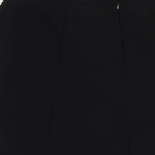 Design Essentials Womens Black Polyester Pleated Skirt Size 20 Zip
