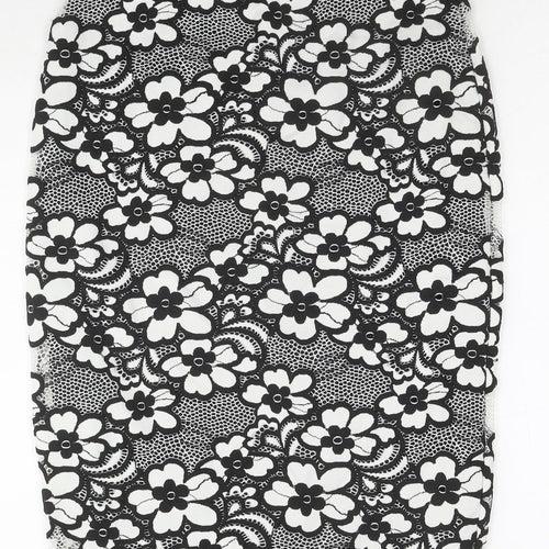 David Emanuel Womens Multicoloured Floral Nylon A-Line Skirt Size 10