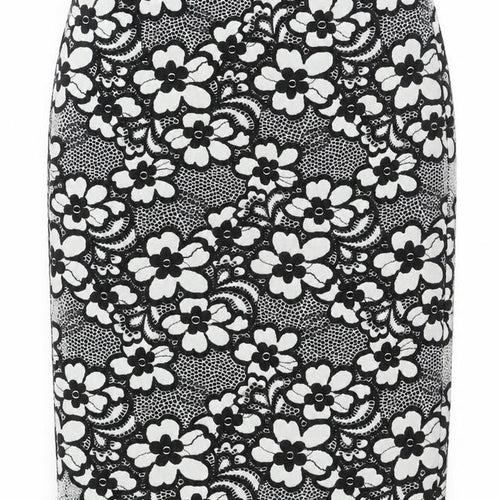 David Emanuel Womens Multicoloured Floral Nylon A-Line Skirt Size 10