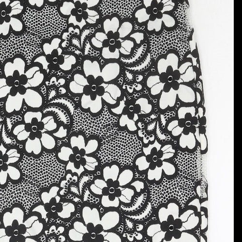 David Emanuel Womens Multicoloured Floral Nylon A-Line Skirt Size 10
