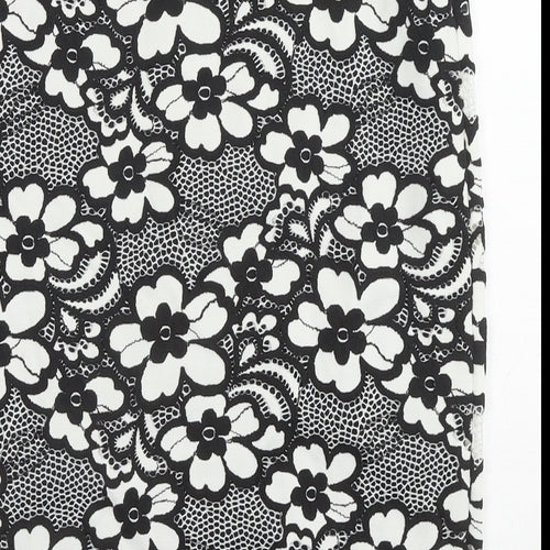 David Emanuel Womens Multicoloured Floral Nylon A-Line Skirt Size 10