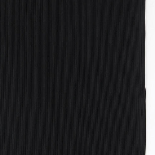 Marks and Spencer Womens Black Polyester Pleated Skirt Size 16
