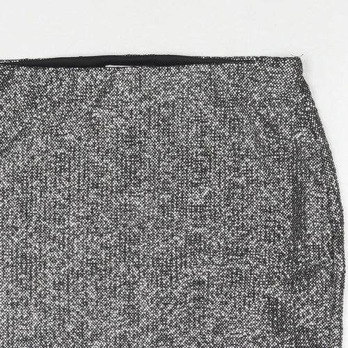 H&M Womens Silver Polyester A-Line Skirt Size M