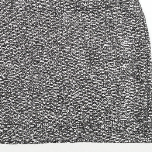 H&M Womens Silver Polyester A-Line Skirt Size M