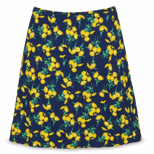Finery Womens Blue Floral Viscose A-Line Skirt Size 14