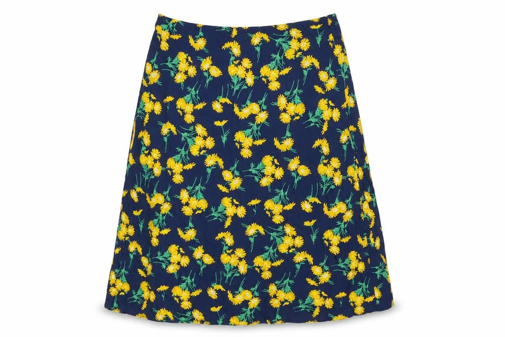 Finery Womens Blue Floral Viscose A-Line Skirt Size 14