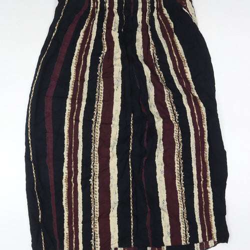 Yessica Womens Multicoloured Striped Viscose Wrap Skirt Size 18