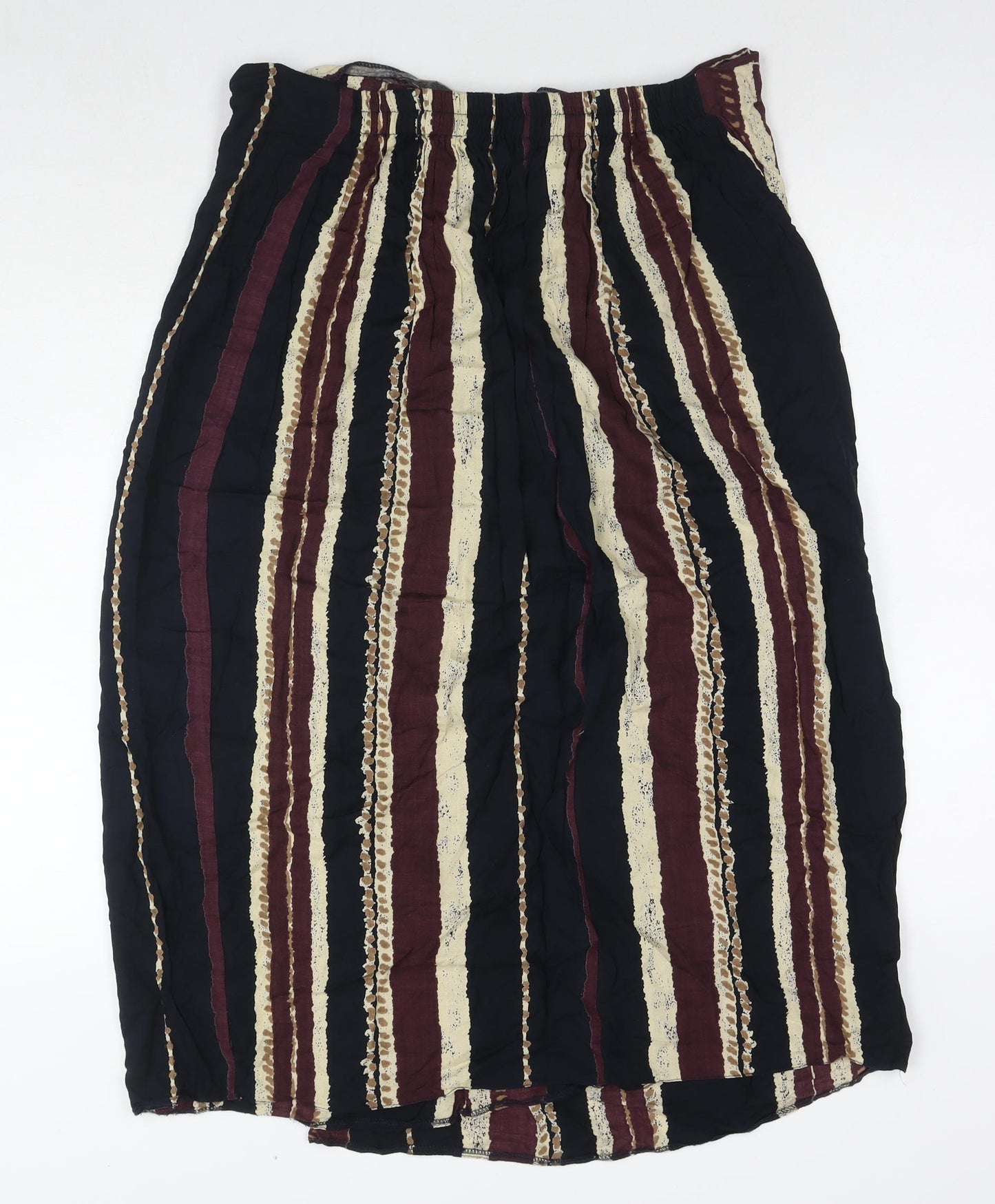 Yessica Womens Multicoloured Striped Viscose Wrap Skirt Size 18