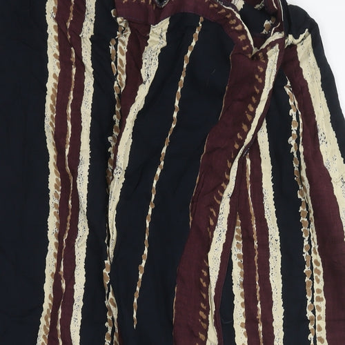 Yessica Womens Multicoloured Striped Viscose Wrap Skirt Size 18