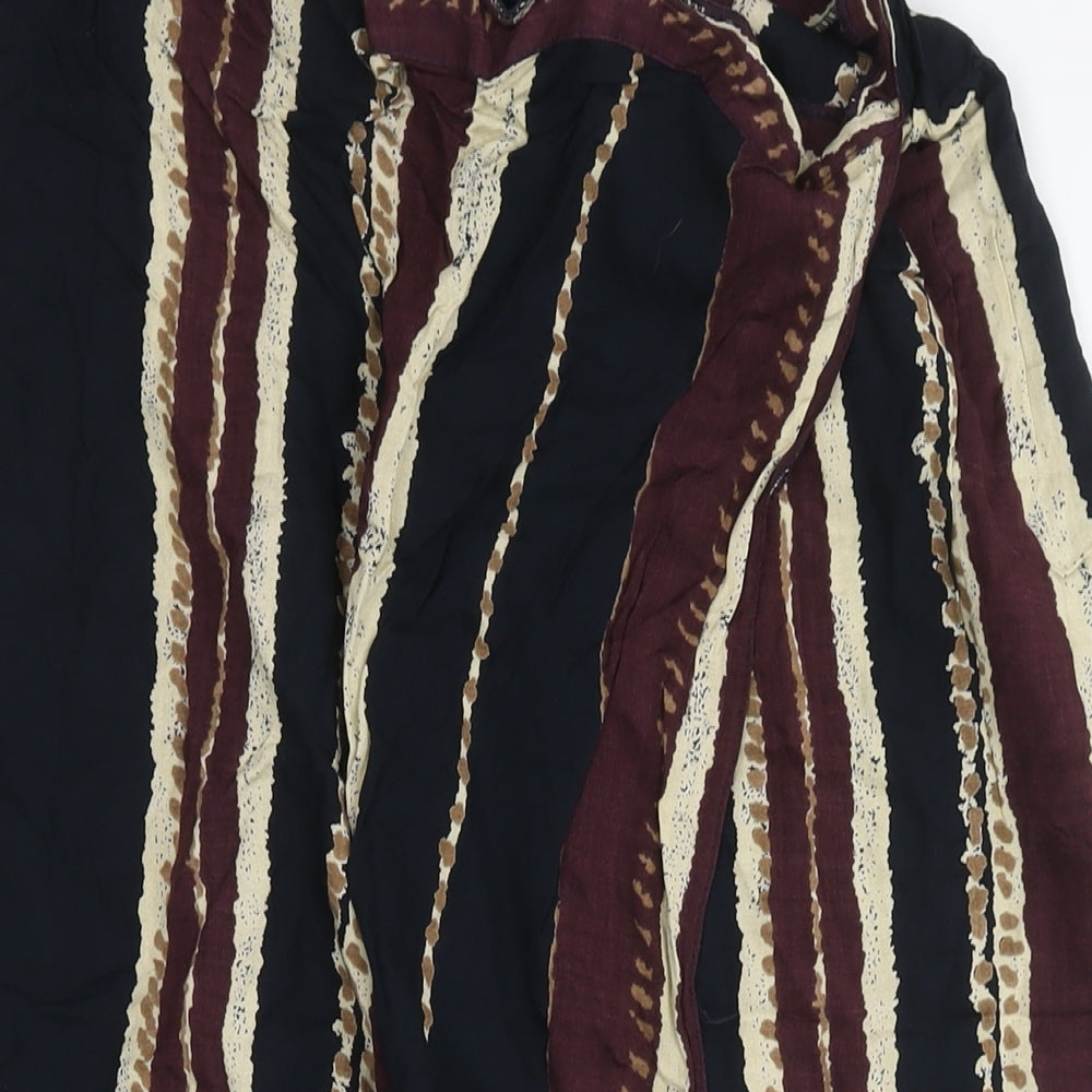 Yessica Womens Multicoloured Striped Viscose Wrap Skirt Size 18