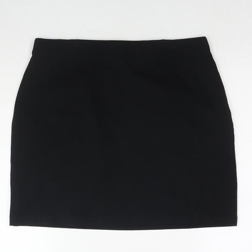 Marks and Spencer Womens Black Viscose A-Line Skirt Size 14