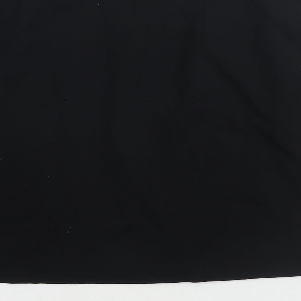 Marks and Spencer Womens Black Viscose A-Line Skirt Size 14