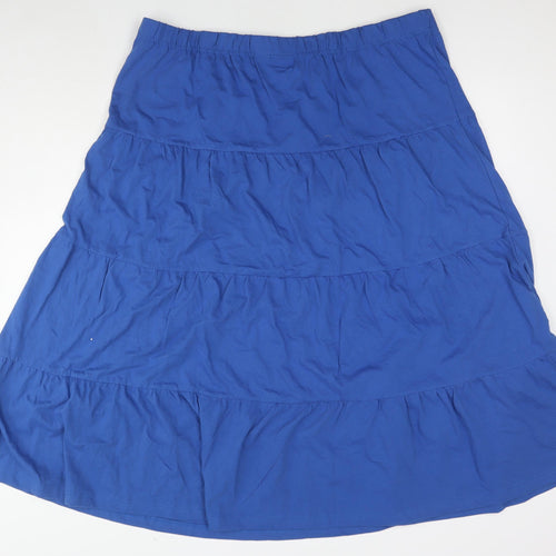 American Sweetheart Womens Blue Cotton Pleated Skirt Size 2XL