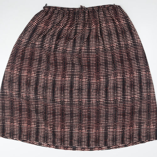 Per Una Womens Multicoloured Geometric Polyester Pleated Skirt Size 16 Drawstring