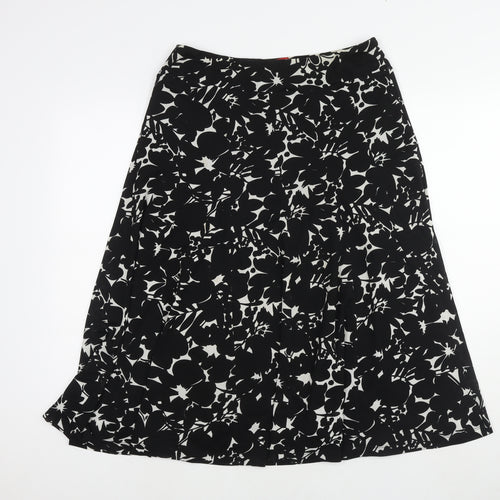 Anne Klein Womens Black Geometric Polyester A-Line Skirt Size S
