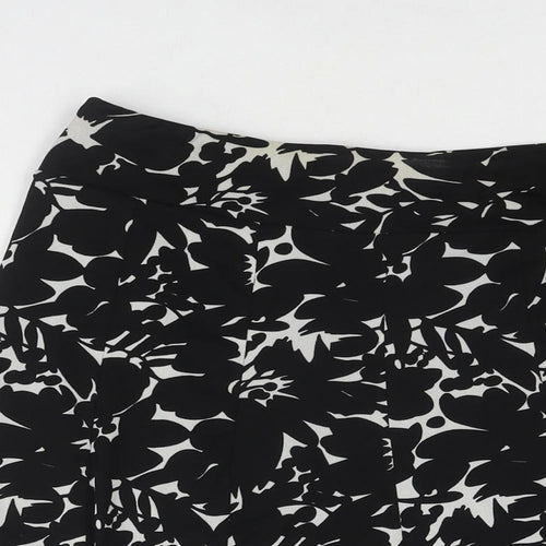 Anne Klein Womens Black Geometric Polyester A-Line Skirt Size S