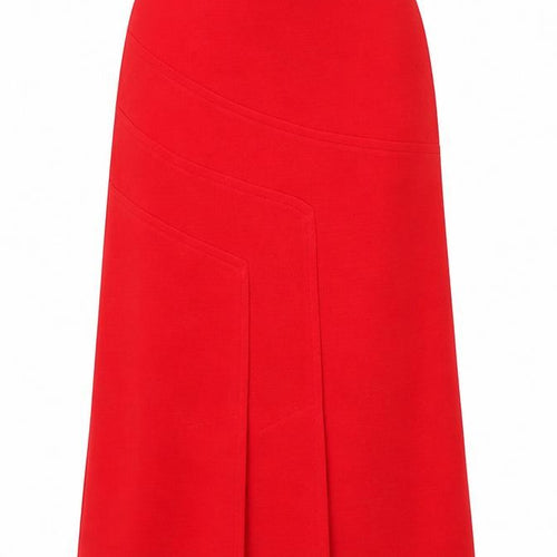 Ken Wallis Womens Red Acrylic A-Line Skirt Size 10 Zip