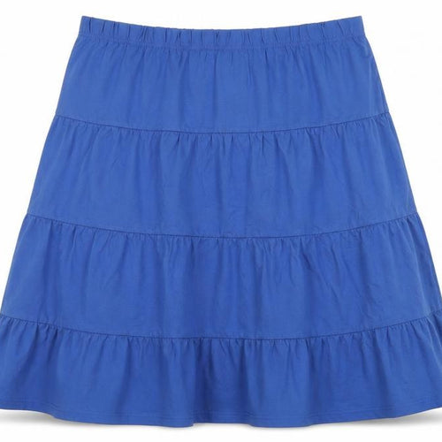 American Sweetheart Womens Blue Cotton Pleated Skirt Size 3XL